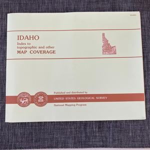 Idaho USGS Index to Topographic Map Coverage NEW CONDITION